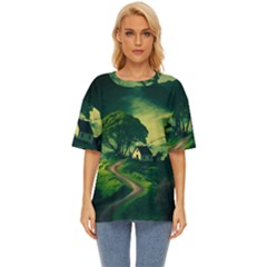 Landscape Scenery Nature Artwork Oversized Basic Tee by 99art