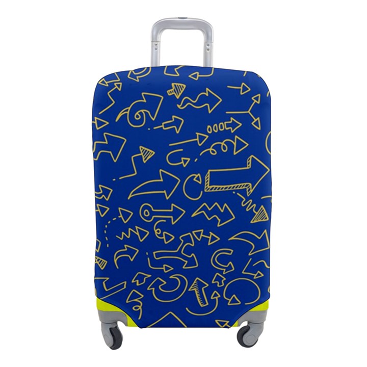 Arrows Doodles Drawing Background Sketch Direction Luggage Cover (Small)