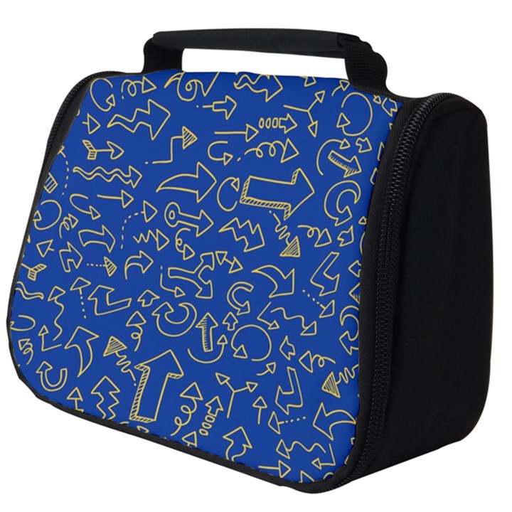 Arrows Doodles Drawing Background Sketch Direction Full Print Travel Pouch (Big)