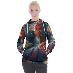 Forest Autumn Fall Painting Women s Hooded Pullover