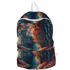 Forest Autumn Fall Painting Foldable Lightweight Backpack by 99art