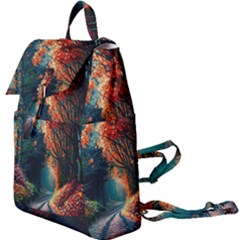 Forest Autumn Fall Painting Buckle Everyday Backpack by 99art