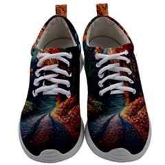 Forest Autumn Fall Painting Mens Athletic Shoes by 99art