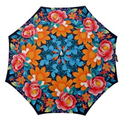 Flowers Bloom Spring Colorful Artwork Decoration Straight Umbrellas by 99art