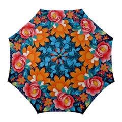 Flowers Bloom Spring Colorful Artwork Decoration Golf Umbrellas by 99art