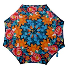 Flowers Bloom Spring Colorful Artwork Decoration Hook Handle Umbrellas (medium) by 99art