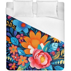 Flowers Bloom Spring Colorful Artwork Decoration Duvet Cover (california King Size) by 99art