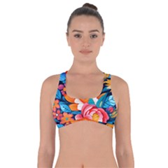 Flowers Bloom Spring Colorful Artwork Decoration Got No Strings Sports Bra by 99art