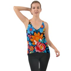 Flowers Bloom Spring Colorful Artwork Decoration Chiffon Cami by 99art