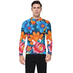 Flowers Bloom Spring Colorful Artwork Decoration Men s Long Sleeve Rash Guard by 99art