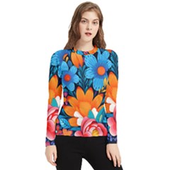 Flowers Bloom Spring Colorful Artwork Decoration Women s Long Sleeve Rash Guard by 99art