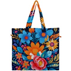 Flowers Bloom Spring Colorful Artwork Decoration Canvas Travel Bag by 99art