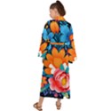 Flowers Bloom Spring Colorful Artwork Decoration Maxi Kimono View2