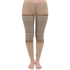 Wooden Wickerwork Texture Square Pattern Classic Winter Leggings