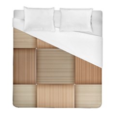 Wooden Wickerwork Texture Square Pattern Duvet Cover (full/ Double Size) by 99art