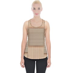 Wooden Wickerwork Texture Square Pattern Piece Up Tank Top by 99art