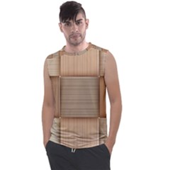 Wooden Wickerwork Texture Square Pattern Men s Regular Tank Top by 99art