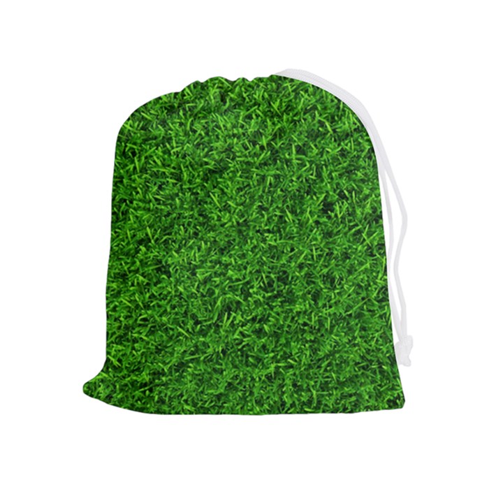 Green Grass Texture Summer Drawstring Pouch (XL)