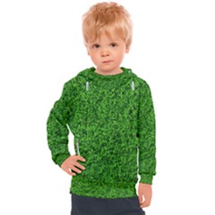 Green Grass Texture Summer Kids  Hooded Pullover by 99art