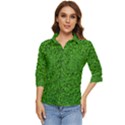 Green Grass Texture Summer Women s Quarter Sleeve Pocket Shirt View1