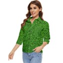 Green Grass Texture Summer Women s Quarter Sleeve Pocket Shirt View3