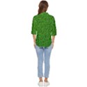 Green Grass Texture Summer Women s Quarter Sleeve Pocket Shirt View4