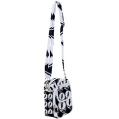 Black And White Deadhead Grateful Dead Steal Your Face Pattern Shoulder Strap Belt Bag by 99art