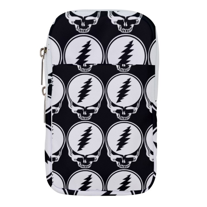 Black And White Deadhead Grateful Dead Steal Your Face Pattern Waist Pouch (Small)