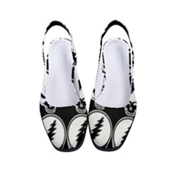 Black And White Deadhead Grateful Dead Steal Your Face Pattern Women s Classic Slingback Heels by 99art