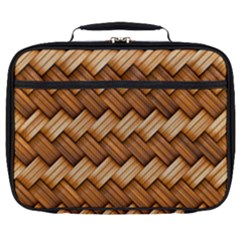 Wooden Weaving Texture Full Print Lunch Bag by 99art