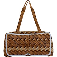 Wooden Weaving Texture Multi Function Bag by 99art