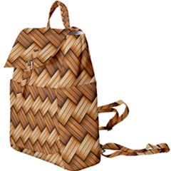 Wooden Weaving Texture Buckle Everyday Backpack by 99art