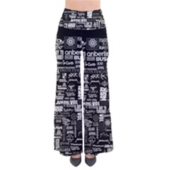 Music Pattern Black White So Vintage Palazzo Pants by 99art