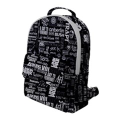 Music Pattern Black White Flap Pocket Backpack (large) by 99art