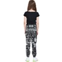 Music Pattern Black White Kids  Elastic Waist Pants View2