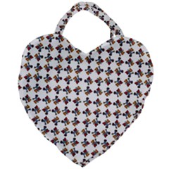 Mixed Abstract Colors Pattern Giant Heart Shaped Tote by dflcprintsclothing