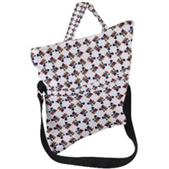 Mixed Abstract Colors Pattern Fold Over Handle Tote Bag by dflcprintsclothing