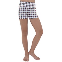 Mixed Abstract Colors Pattern Kids  Lightweight Velour Yoga Shorts