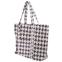 Mixed Abstract Colors Pattern Zip Up Canvas Bag by dflcprintsclothing