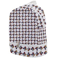 Mixed Abstract Colors Pattern Zip Bottom Backpack by dflcprintsclothing