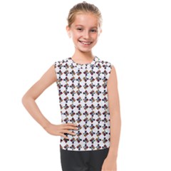 Mixed Abstract Colors Pattern Kids  Mesh Tank Top