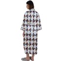 Mixed Abstract Colors Pattern Maxi Satin Kimono View2