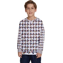 Mixed Abstract Colors Pattern Kids  Long Sleeve Jersey by dflcprintsclothing