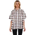 Mixed Abstract Colors Pattern Women s Batwing Button Up Shirt View1