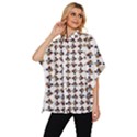 Mixed Abstract Colors Pattern Women s Batwing Button Up Shirt View2