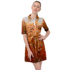 Late Afternoon Belted Shirt Dress by artworkshop