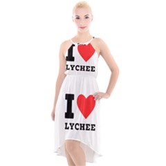 I Love Lychee  High-low Halter Chiffon Dress  by ilovewhateva