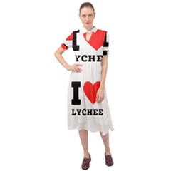 I Love Lychee  Keyhole Neckline Chiffon Dress by ilovewhateva