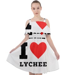 I Love Lychee  Cut Out Shoulders Chiffon Dress by ilovewhateva