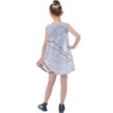 Gray Light Marble Stone Texture Background Kids  Summer Dress View2